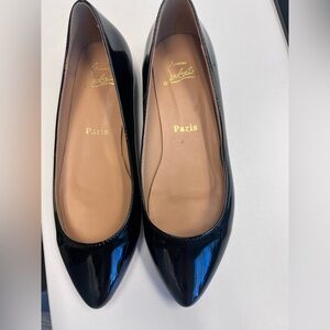 Christian Louboutin Pointed Toe Ballet Flat Patent Leather size 42
